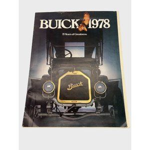 Vintage 1978 Buick Sales Brochure 75 Years of Greatness 19 Pages + Engine Insert